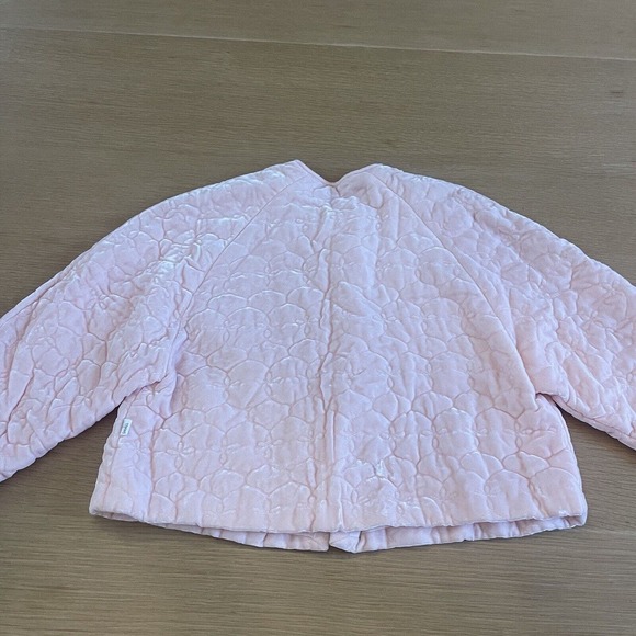 Women's Vintage I. Magnin & Co Size S Velvet Quilted Bed Jacket - Picture 5 of 8